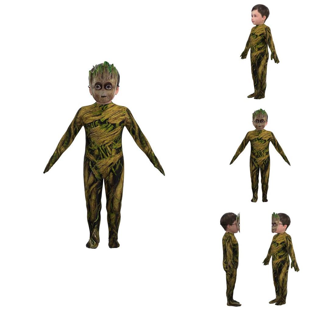 Kostým Stromového muže Groota Strážce Galaxie pro děti Halloweenský outfit
