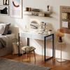 High Gloss Work Table, with Drawers - White
