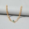 Gold-plated Serpentine Crystal Necklace Fashion Full Diamond String Chain Female Alloy Sweater Chain Trend