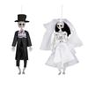 Plastic Skeleton Couple Ornament Simulation Halloween Skeleton Car Decoration  Haunted Home
