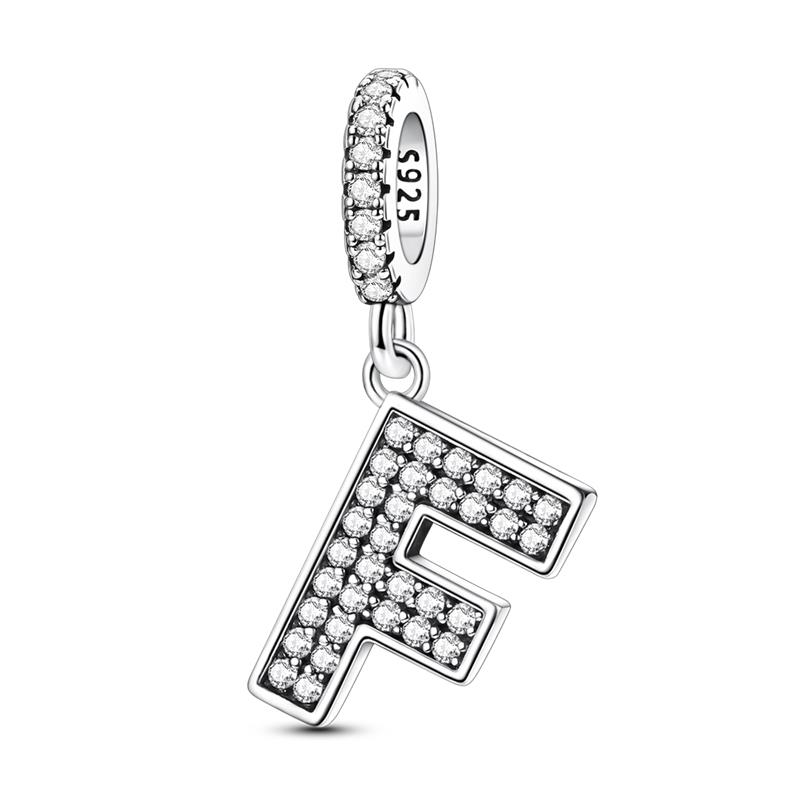 Neuer Kupferperlen-Anhänger 26 Buchstaben A-Z DIY-Name Geeignet für Original-Armband Schmuckherstellung für Damen