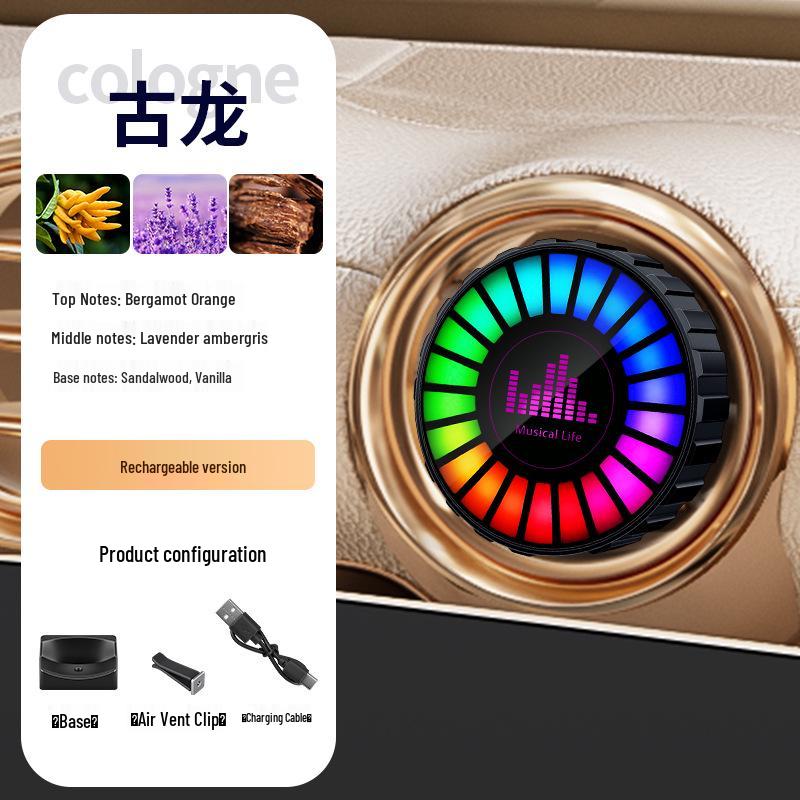 

Wireless Car Charger with Music Rhythm Aroma Lamp for Mobile Phones