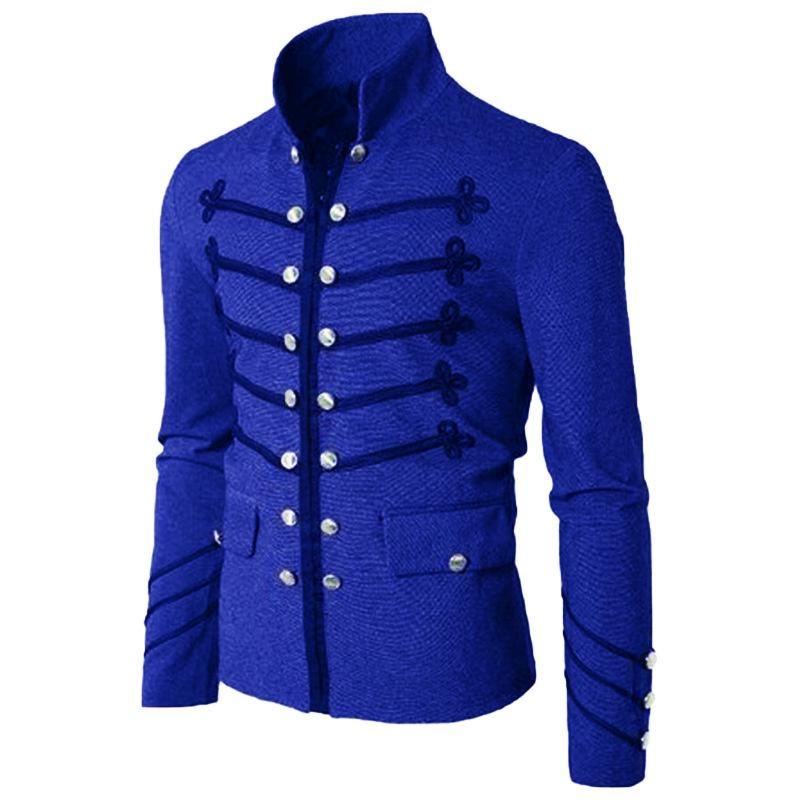 Double Mens Breasted Medieval Cosplay Jacket Steampunk Gothic Coat Victorian