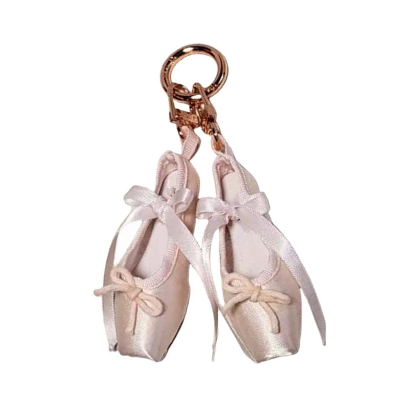 Elegant Ballet Shoes Keychain Alloy Key Holder Unique Keyring Bag Pendant Fashion Accessory for Women and Girls