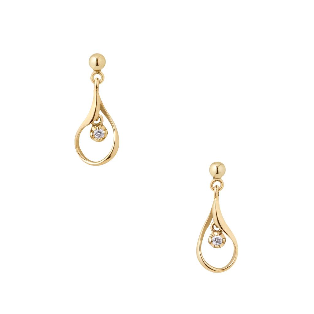 Vendome Aoyama Diamond Stud K10 Yellow Gold AJVA2217 DI [Official] Earrings,
