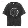 Thirty Second To Mars Active T Shirt Vintage Washed Top For Everyday Wear Designer Clothes Comfortable Homme Graphic Soft