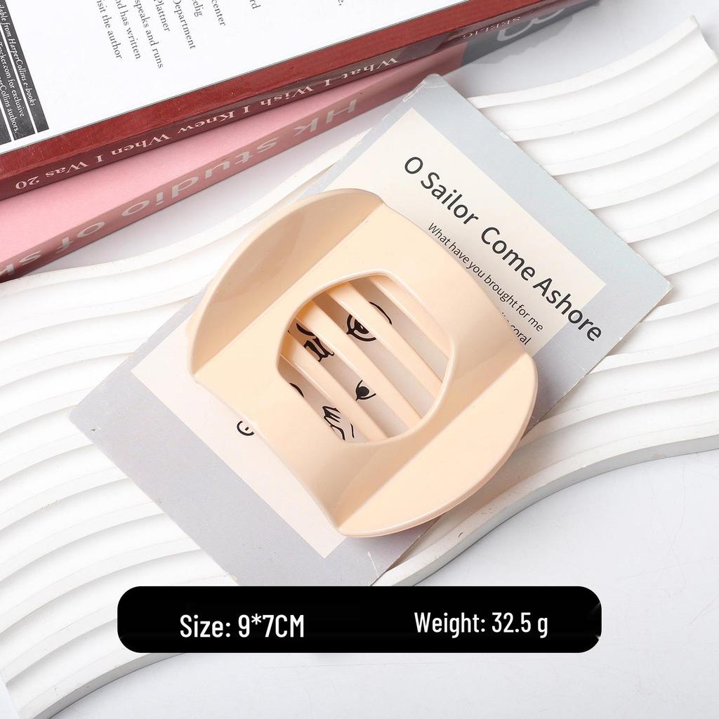 Hohle Quadratische Fünfzahn-Haarklammer: Vielseitiger horizontaler Clip für Kopfbedeckungen und Haarstyling