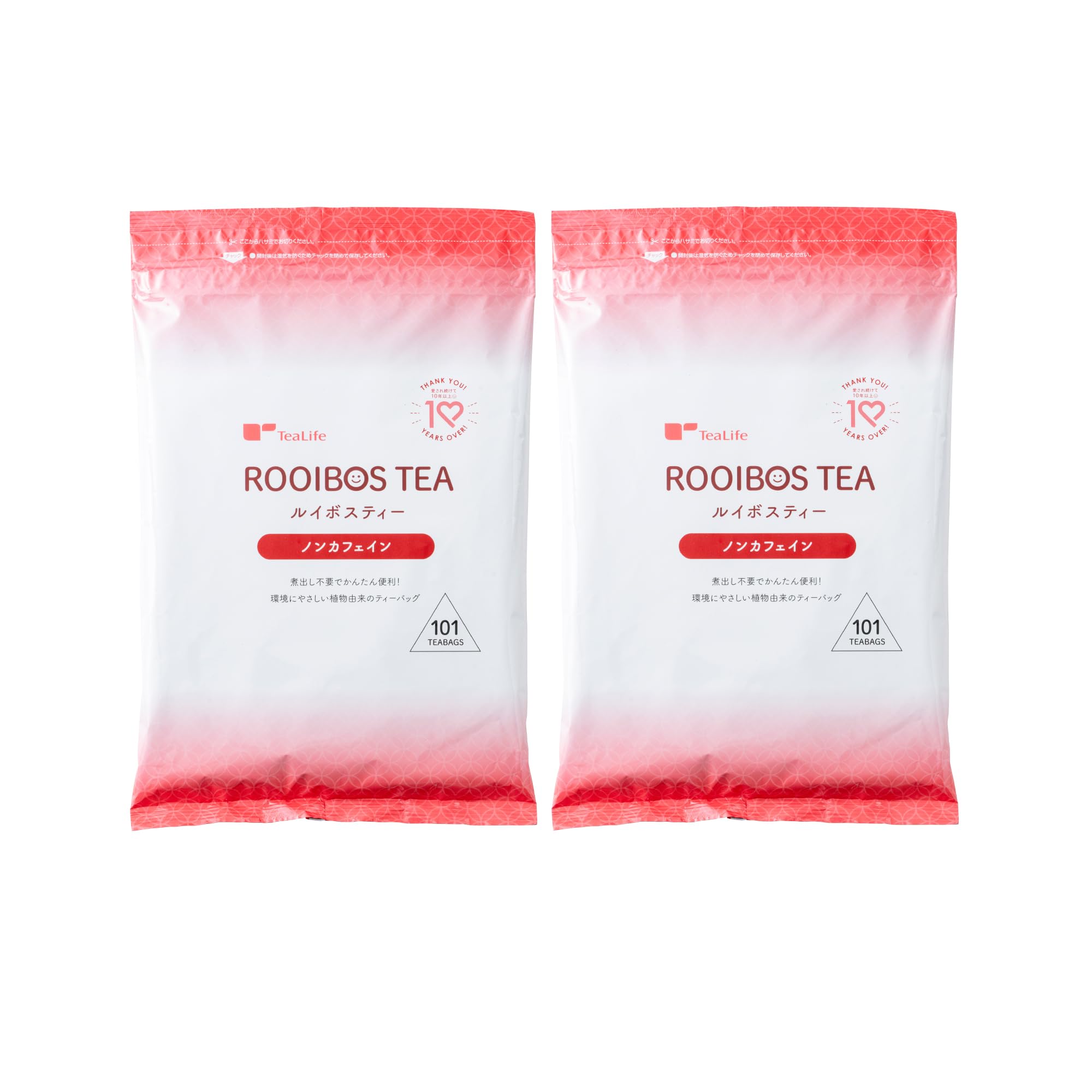 Tea Life Rooibos Tea 101 Bags x 2 Sets Caffeine-Free Tea Bags