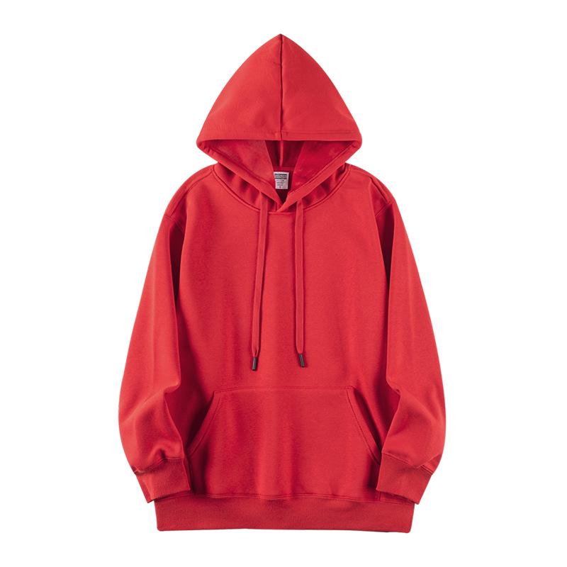 Unisex Retro Japanese Earth-Tone Fleece-Lined Heavyweight Hoodie