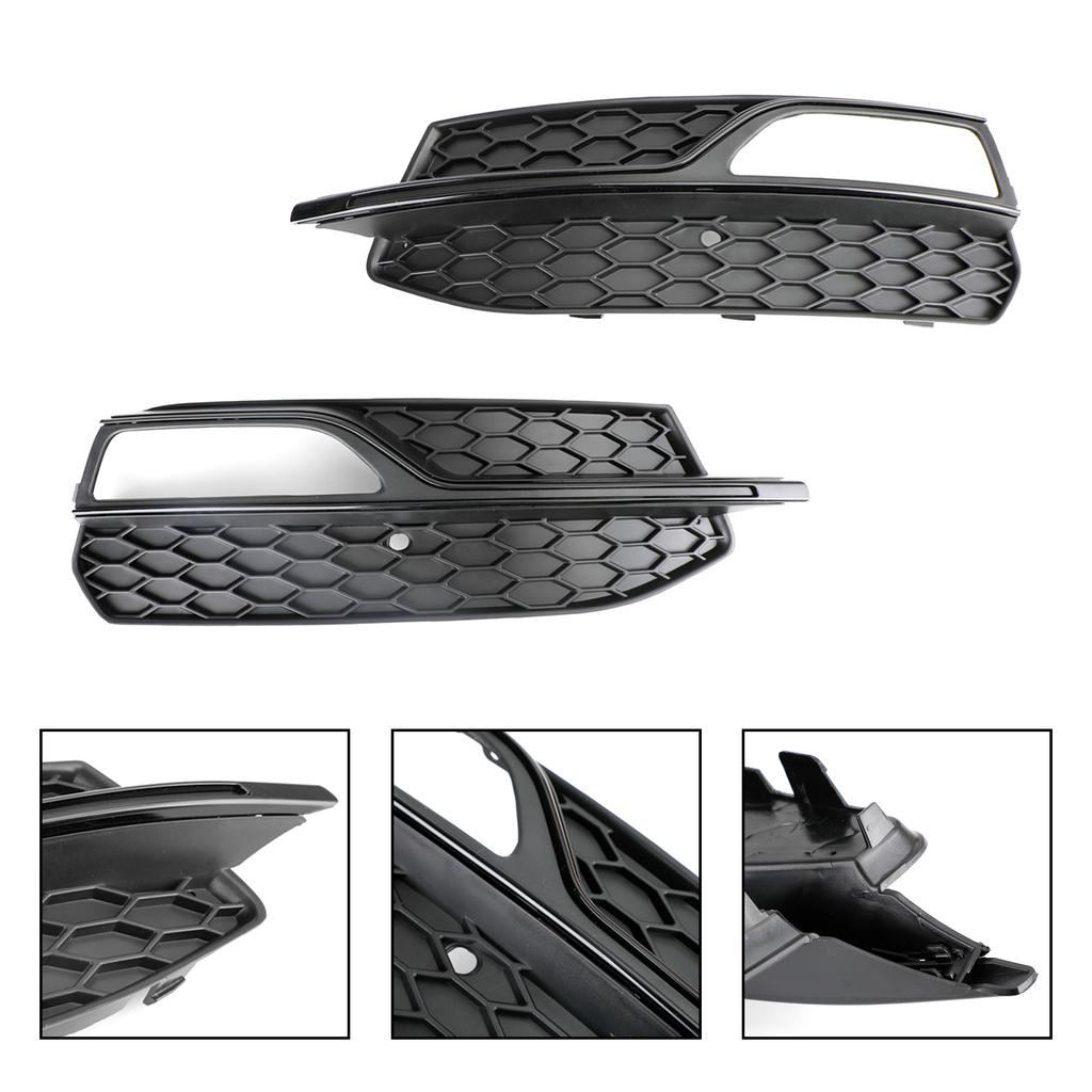 Lower Bumper Fog Light Cover Grill Grille 8V3807681G 8V3807682G Fit for A3 S3 S-Line 2013-2016