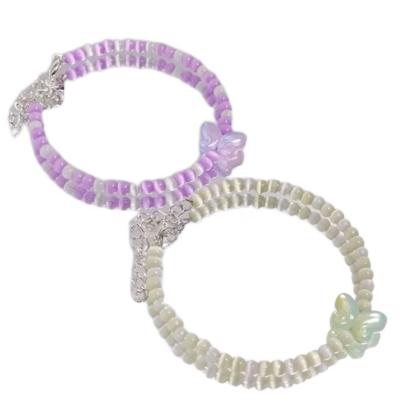 Super Divine Cat Eye Quartz Crystal Bracelet - Delicate Beaded Handcrafted Bracelet