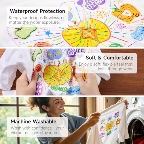 Shuttle Art 3D Fabric Paint Set, 45 Colors, 30ml each, Metallic Colors, Washable, Durable, Paintbrush, Stencil, and Palette Included, Perfect for DIY