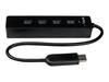 Hub USB 3.0 - StarTech.Com - ST4300PBU3 - 4 Ports - Câble Intégré - Noir