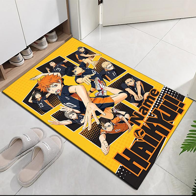 Custom Name Haikyu Printed Carpet, for Office Chair Living Room Bedroom Kitchen Room Decor Gifts.