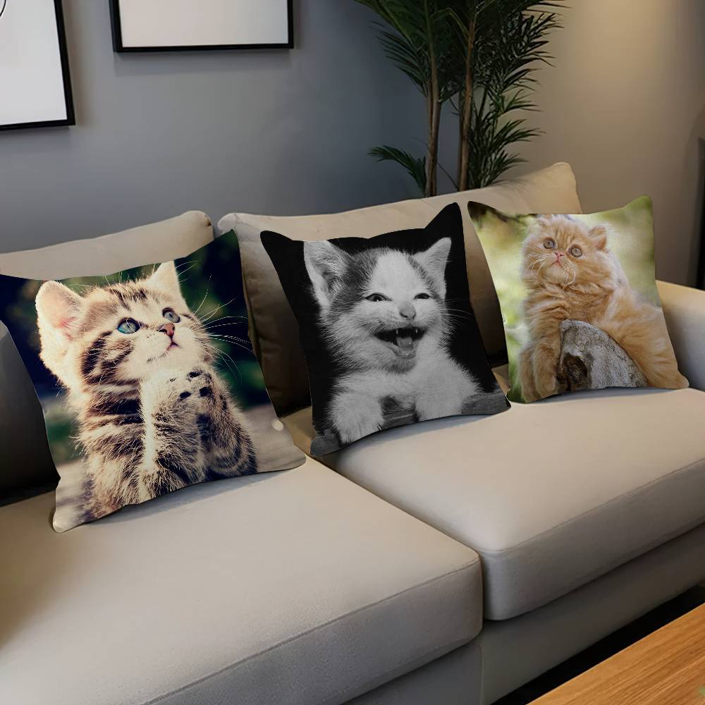 Süßes Haustier Katze Kissenbezug Design Kissenbezug Deko Feiertagsdeko