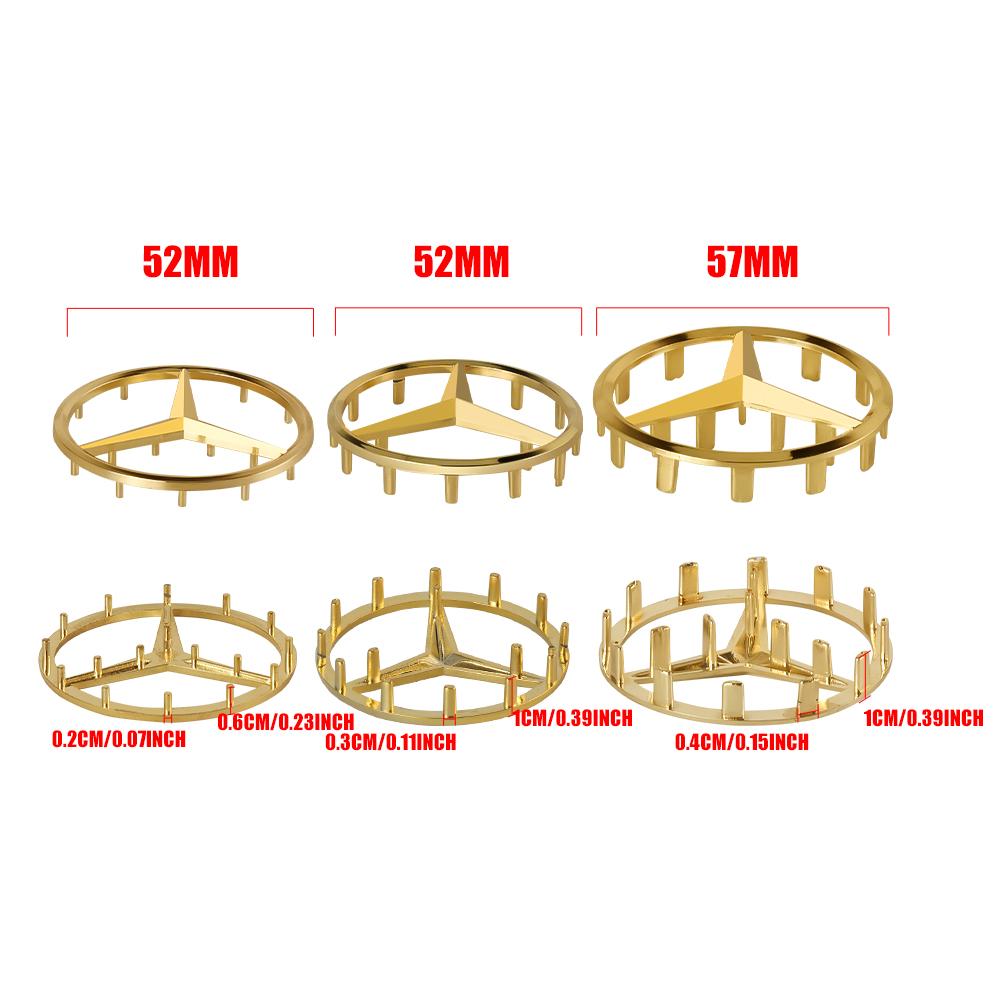 ABS 52mm 57mm Car Steering Wheel Logo Badge For Mercedes Benz C E S Series CLA CLS W212 W205 W204 Emblem Styling Accessories