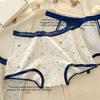 Plus Size Lady Spring Cotton Cute Bear 10A Bacteriostatic Cotton Crotch Breathable Flat Angle Panties