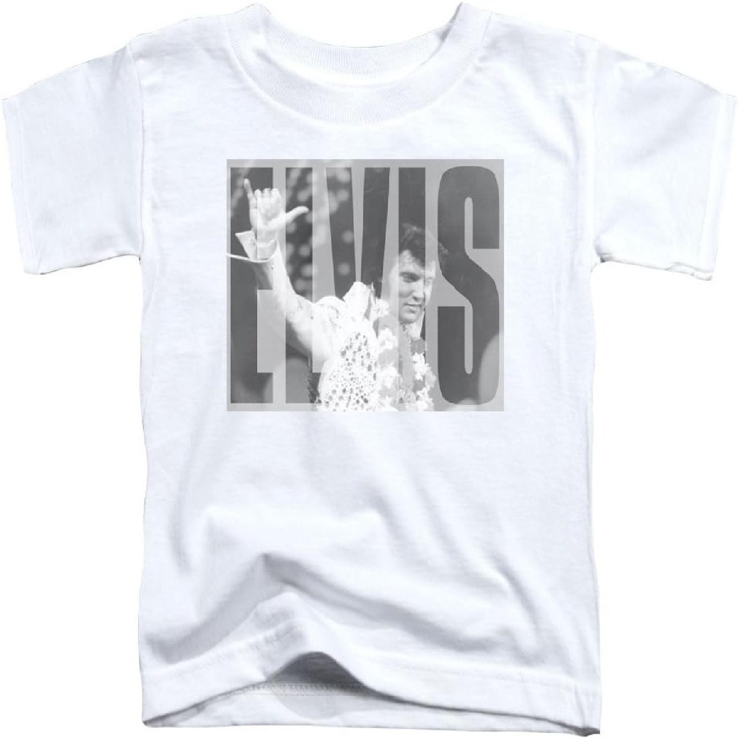 ELVIS PRESLEY - Toddlers Aloha Gray T-Shirt S белый