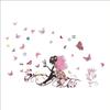 Flower Fairy & Butterflies Removable Wall Sticker for Bedroom/Living Room Decor