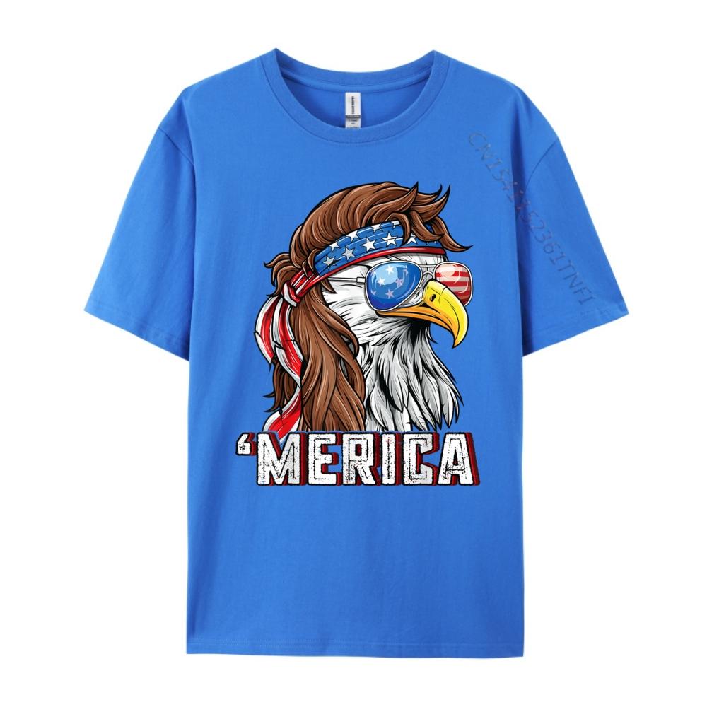Merica USA American Flag Patriotic 4th of July Bald Eagle Funny Shirts Camiseta Easter Day