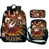 Hollow Knight 2 Silksong Backpack Teenagers Hornet Fridge Magnet Rucksack Shoulder Bag Pencil Case School Backpacks