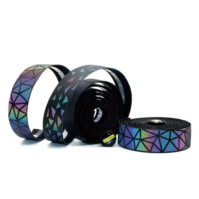 Taśma na kierownicę roweru Lekko odblaskowa Olśniewająca Nocno świecąca Antypoślizgowa Miękka PU EVA Pasek na kierownicę Rower szosowy Uchwyty na kierownicę Taśmy