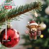 2D Plane A Cow Wearing a Christmas Hat Gift Box Suitable for Car Home Festival Decoration Christmas Tree Pendant Christmas Gift