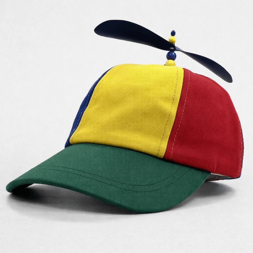Cotton Bamboo Dragonfly Cap Detachable Colorful Helicopter Spiral Hat  Spring Summer