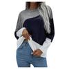 Women's Fall/winter Knit Fashion Loose Round Neck Striped Sweater
