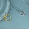 New Fashion Minimalist Personality Heart 925 Sterling Silver Jewelry Smooth Hollow Heart-shaped Popular Opening Rings TYB422