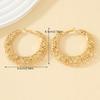 2pcs/set European and American fashion versatile simple hollow pattern earrings for women