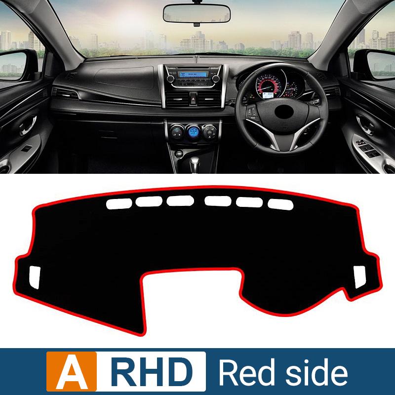 

Чехол на приборную панель автомобиля, избегайте света, козырек от солнца, коврик, анти-УФ-ковры, нескользящие коврики для Toyota Vios 2014 2015 2016 2017 A Red Side RHD