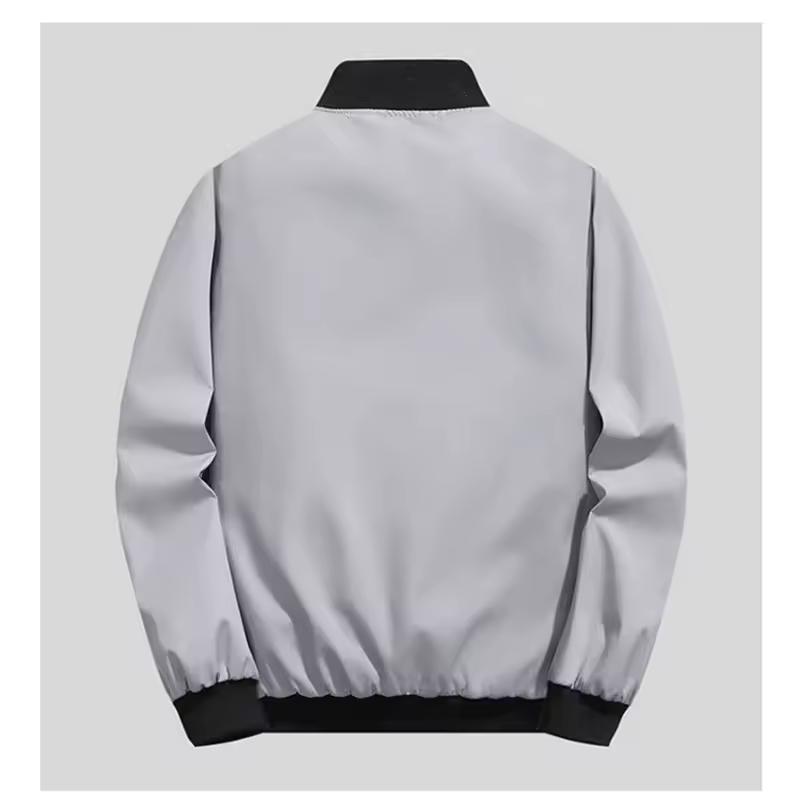 Man Leisure Jacket Spring Autumn Solid Color And Comfortable Zipper Style  Windproof Jacket