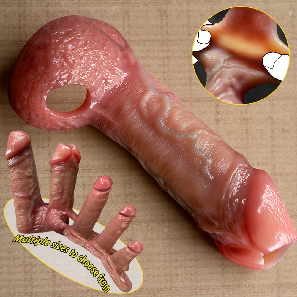 Realistic Male Penis Sleeve – High Elasticity Soft Skin with Realistic Veins, Multiple Sizes, Adult Toy for Men & Couples, Intimate Accessory