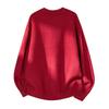 2026 Unisex Red New Year Sweater: Trendy Casual Knitwear with Round Neck for Couples