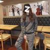 Casual Sweatshirt Suit for Women in Autumn and Winter, Thickened Loose Top, Velvet Sports Two-piece Set, Korean Style Fashion