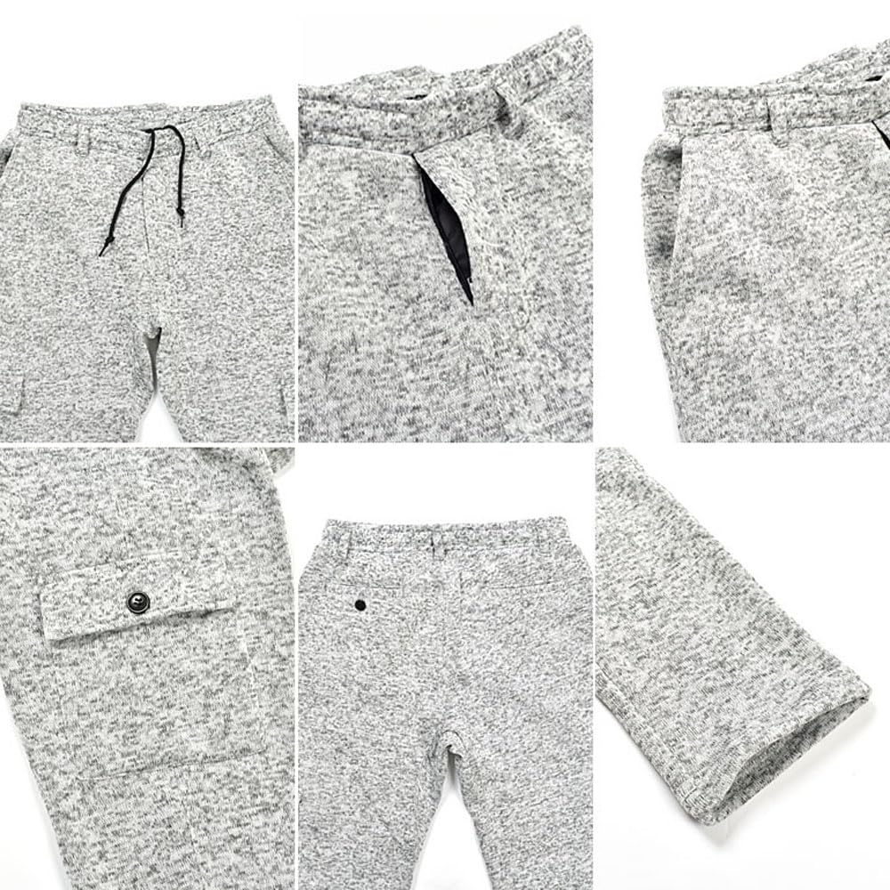 COMON GOLF Cargo Cold Sliver Plus Mix M Men's Pants, Fleece-Lined, Stretch, Weather, Knit, Warm, Fall/Winter, Sizes, CG-NF52202, Gray,