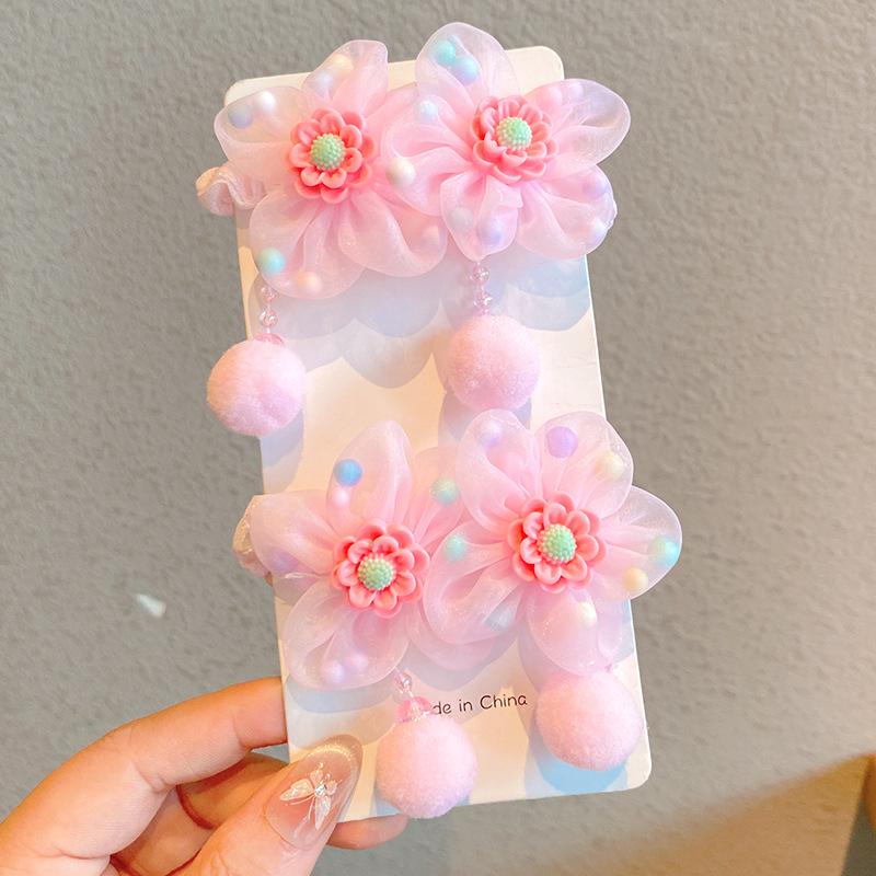 2025 New Flower Hair Ties for Girls - Little Princess Hair Accessories, Baby Hair Ropes & Rubber Bands