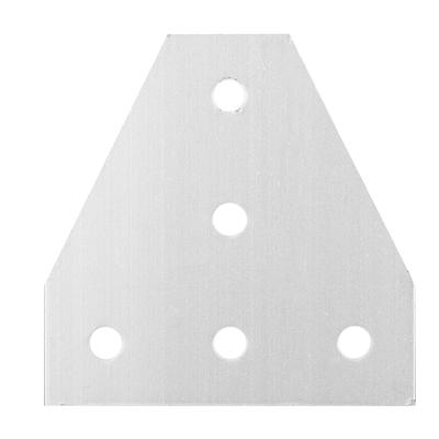 3D Printer Accessories 5-hole Mounting Plate Compatible for V Slot Linear Guide (Silver)