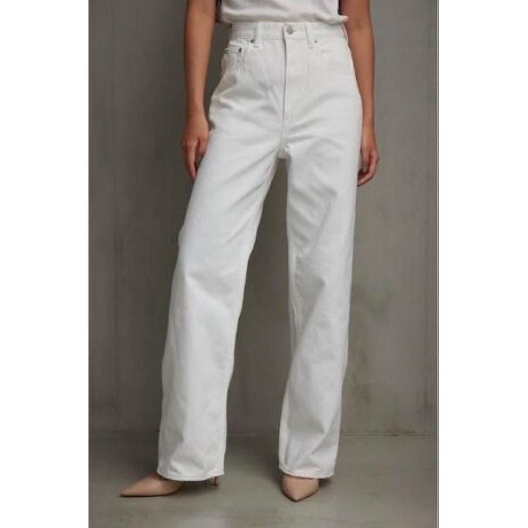 AZUL DENIM/High waist wide denim white XS