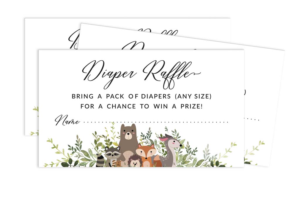 

Inkdotpot 30A Baby ShowerA подгузник лотерейный билет лотереи вставить карты поставки игры для Baby Shower 2 x 3.5 Inches