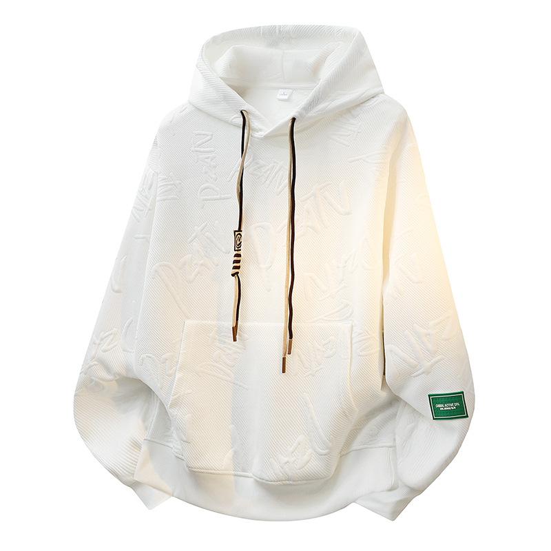 Men's Hooded Long Sleeved Sweater for Spring and Autumn, Casual Loose and Versatile Sweater