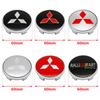 60mm, 4pcs Car Wheel Center Caps: Stickers Specifically Designed for Mitsubishi Pajero, Outlander, XL, Montero, Lancer, Trito