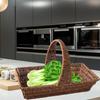 Imitation Rattan Storage Basket Decorative Food Serving Decor Bread Hand Woven for Kitchen