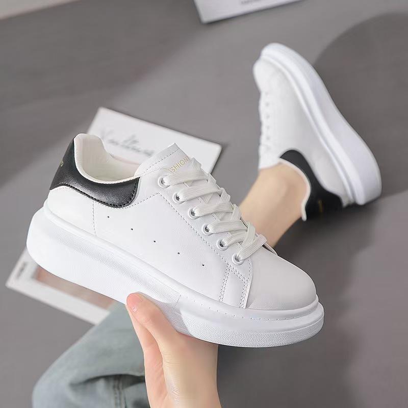 New Women's Thick-soled Shoes Spring Fashion Versatile Casual Shoes Korean Style Outdoor White Shoes