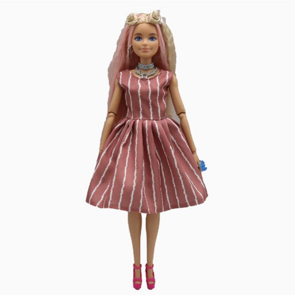 

Fashion Striped Dresses Handmade Girl Dresses Clothes Doll Polka Dot Skirt for 30cm Doll 8