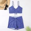 High Waist Bikini Swimsuit Women 2024 Push Up Bikini Floral Swimsuit Print Bikini Boxers Swimwear Swim Trunks Bathing Suit