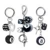 Black Irregular Pool Star Dice Keychain & Bag Pendant