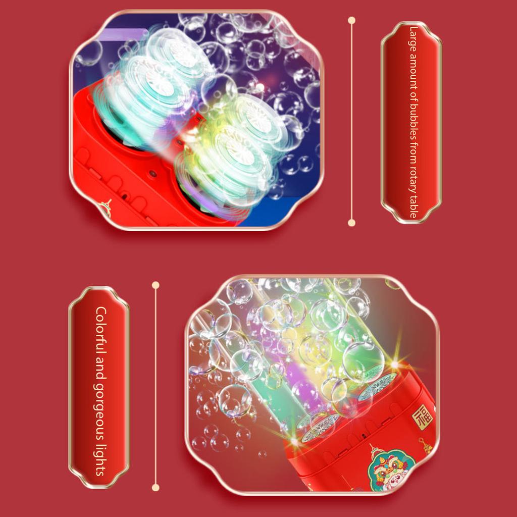 Multi-hole Firework Bubble Machine Colorful Bubble Blower Toys For Wedding Spring Festival