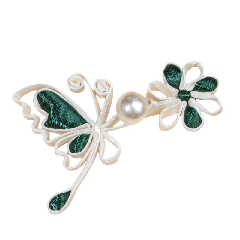 Satins Fabric Butterfly Knot Button Ideal For Wedding Dress And Clothing Embellishment